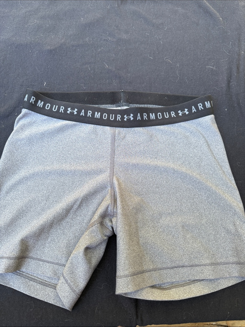Under Armour HeatGear Compression Shorty Athletic Shorts Gray Large